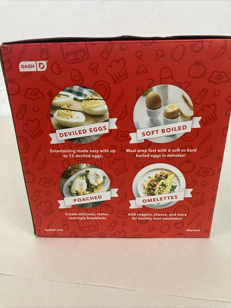 New DASH Rapid Electric Egg Cooker with 6-Egg Capacity in Original Box New DASH Rapid Electric Egg Cooker with 6-Egg Capacity in Original Box