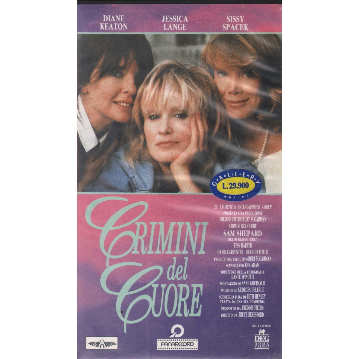 Crimes Of The Heart VHS ‎Bruce Beresford / 8001701210813 Sealed