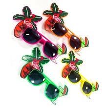 Flamingo Sunglasses Hawaiian Neon Tropical Beach BBQ Fancy Dress Party Favour