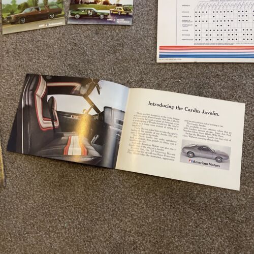 1972 1973 AMC Sales Brochure American Motors Post Cards Lot Amx Cardin Javelin - Picture 19 of 24