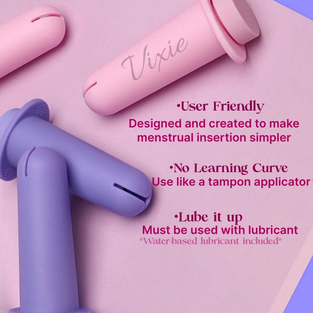 Universal Menstrual Cup Applicator Vixie Amethyst (purple) eBay