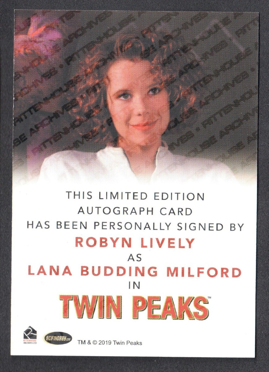 TWIN PEAKS (Rittenhouse 2019) AUTOGRAPH CARD by ROBYN LIVELY | eBay