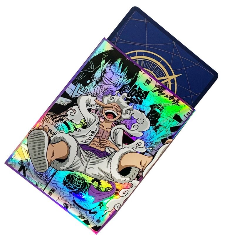 Trading Card ONE PIECE Luffy Holographic OPCG Card Sleeves 66X91mm