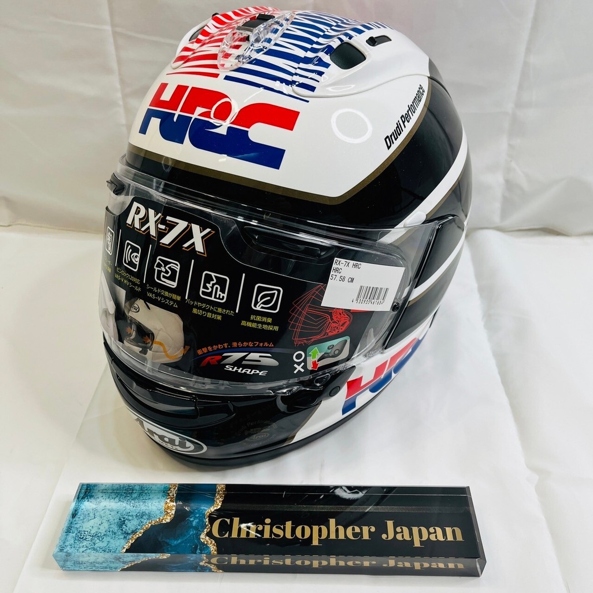 Arai RX-7X Corsair-X HRC HONDA Size M 57-58cm Snell Full Arai RX-7X Corsair-X HRC HONDA Size M 57-58cm Snell Full