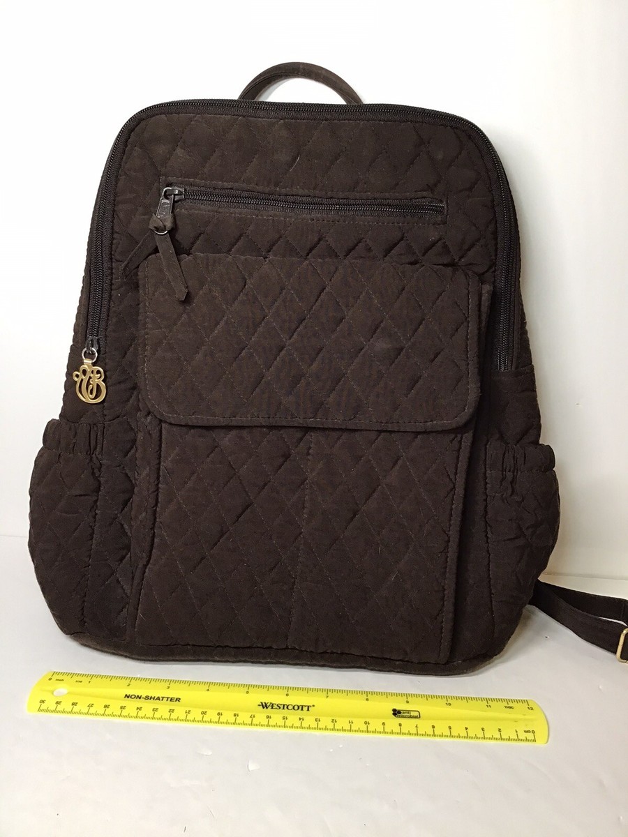 Vera Bradley Backpack Quilted Brown Essential Cotton Casual Vera Bradley Backpack Brown Bags & Handbags for Women for  main image 4