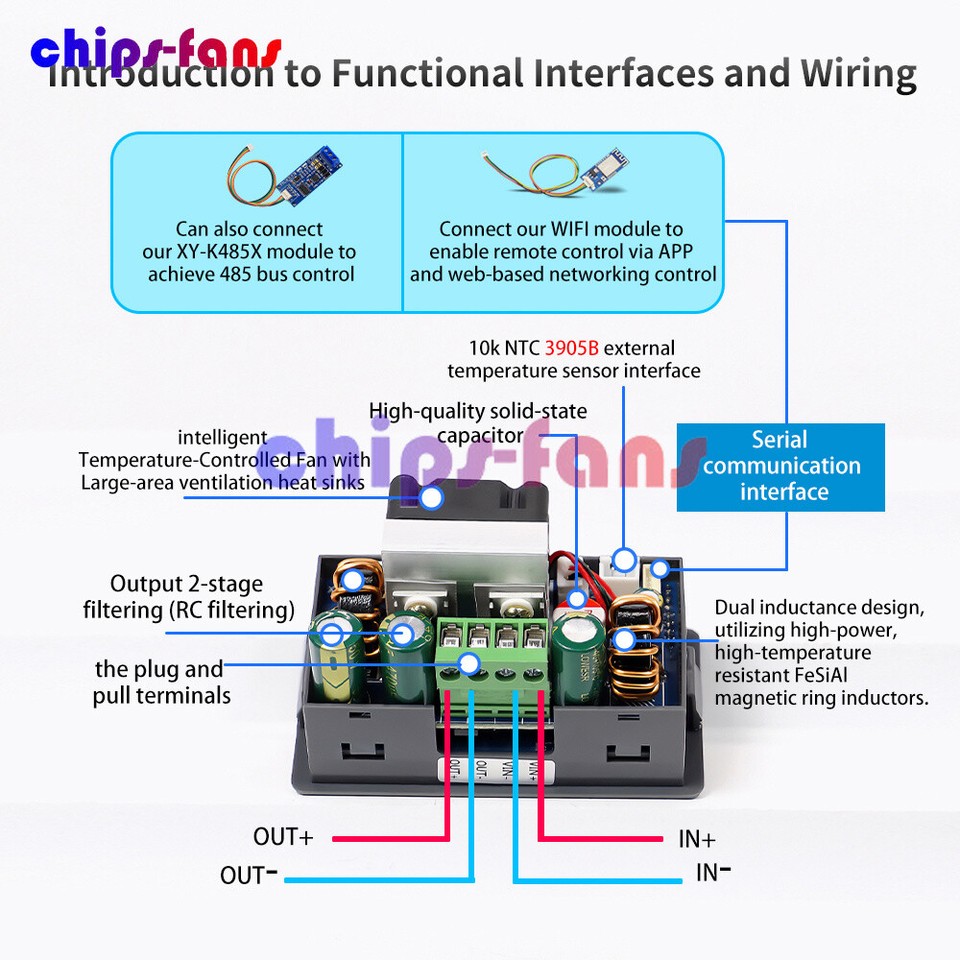 SK120 DC DC Buck Boost Converter CNC Regolatore di tensione DC regolabile Modulo di alimentazione di ricarica solare DC6-36V a 0-36V 120W  13