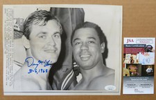 Detroit Tigers Denny McLain Signed wire photo 1968 30th Win w/ Willie Horton JSA