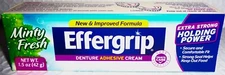 Effergrip Denture Adhesive Cream Extra Strong  Zinc Free Lot of 1 to 6 (1.5 Oz)*