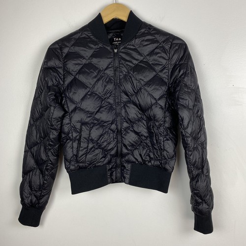 TNA Aritzia XS Puffer Jacket Black Down 