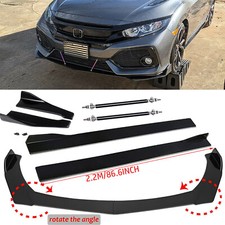 Front Bumper Spoiler Body Kit Side Skirtrear Lip Universal For Honda Civic Si