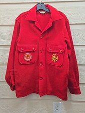 Boy Scouts of America Official Jacket Red Wool Blend Size 38 553