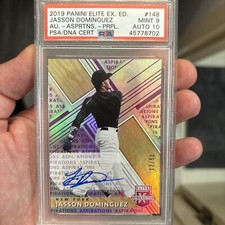 2019 Panini Elite Extra Edition Aspirations Purple Auto#148 Jasson Dominguez /50