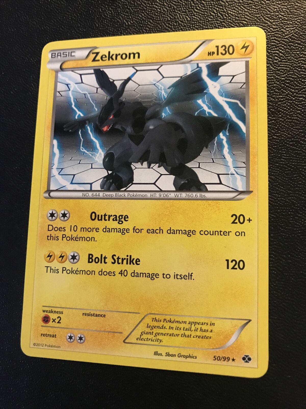 A63 Rare Carte POKEMON Zekrom 130 PV 50/99