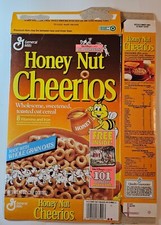 1991 Honey Nut Cheerios Empty Cereal Box Flat 101 Dalmatians Maze Game Promo