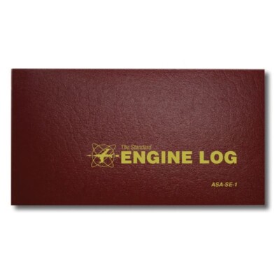 Aircraft ASA The Standard Engine Log Book ASA-SE-1 Soft Cover Burgundy Logbook