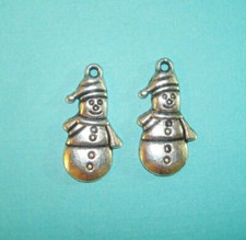 Pendant Snowman Charm Christmas Charm Winter Snow Charm Frosty the Snowman Charm