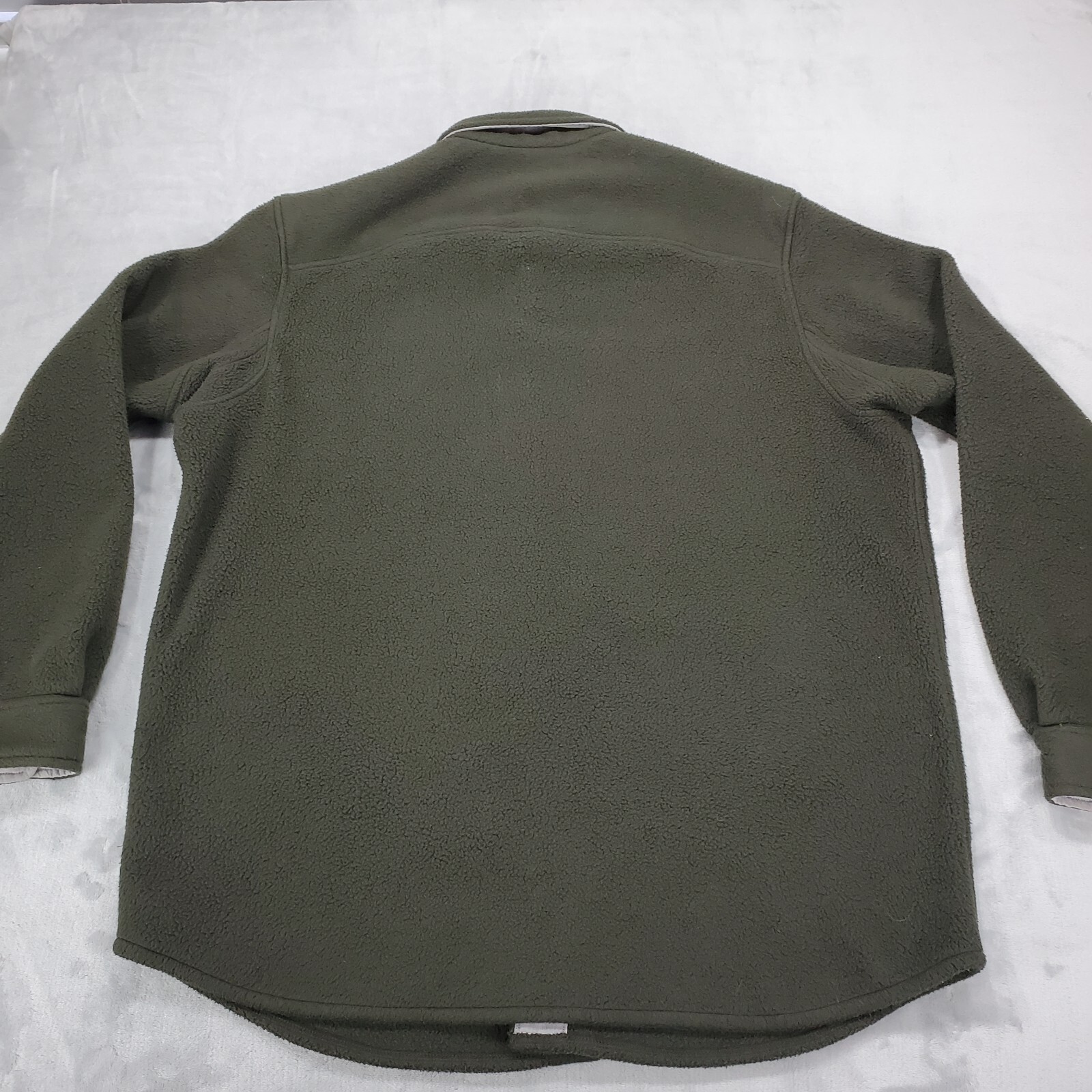 Duluth Trading Co Men's 100percent Polyester Fleece Button Up Shacket Size XLT Green image 7