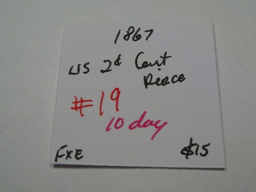 1867 US 2¢ Cent Piece. #19 - Picture 6 of 6