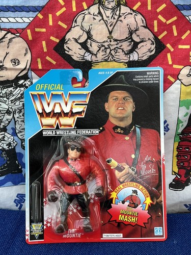 Official WWF, 1992 Hasbro The Mountie On Blue Card...