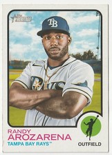 2022 Topps Heritage 1973 Oversized Box Topper Rays Randy Arozarena # OB-RA
