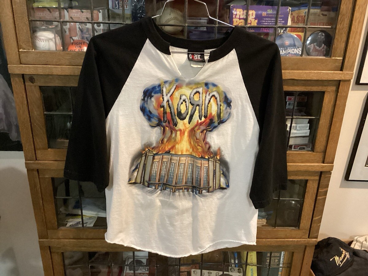 Rare 2006 KORN Band Rok N Roll Explosion GIANT 3/4 Sleeved T-shirt 
