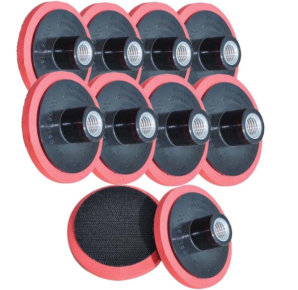 Craft-Equip Basic 10Er Pack Ø75Mm M14 Polierteller Mit Klett Haft StüTzteller-image