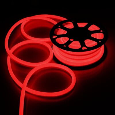 100ft Waterproof LED Neon Rope Light Strip 110V Flexible Outdoor Home Decor USA