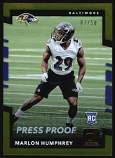 2017 Donruss MARLON HUMPHREY GOLD Press Proof Rookie /50 #378