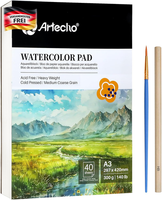 Aquarellpapier A4 300G 40 Blatt Malblock FüR Aquarell, Acryl, Zeichnen