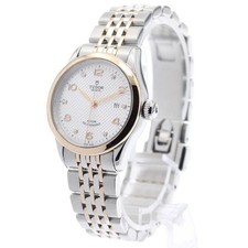 TUDOR 1926 91351 28mm SS/K18PG Silver Dial Automatic Date Watch #C227 2