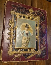 Loaded Beautiful Antique Victorian Scrapbook Advertising Full Of Ephemera 30 Pg