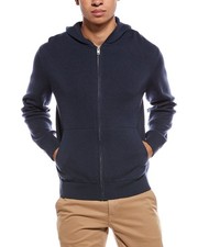 Vince Blue Modern Full Zip Wool-Blend Hoodie Men's Blue S