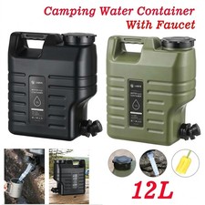 Tragbarer Wasserkanister 12L mit Zapfhahn &ndash; Outdoor Camping Trinkwasserbeh&auml;lter