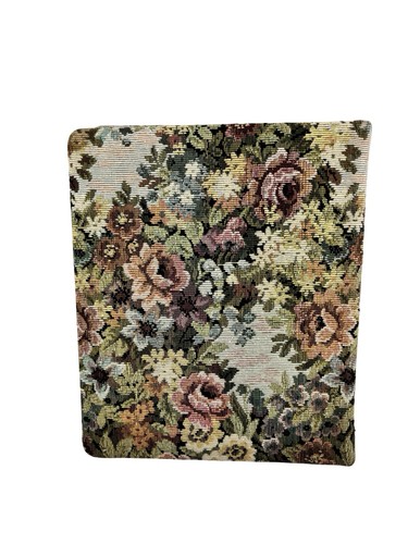 Vintage Dapco Fabric Covered Address Book Floral Print Retro Organizer