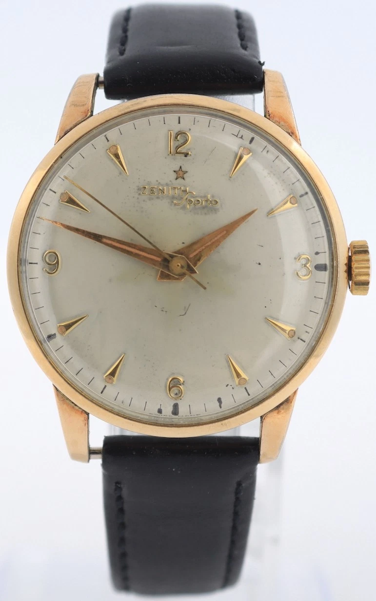 Zenith — Vintage Zenith Sporto Men's Mechanical Wristwatch 120 Swiss Steel & Gold Filled