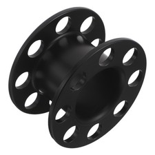 Compact Portable Dive Line Wheel Reel in Black for Easy Handling Underwater