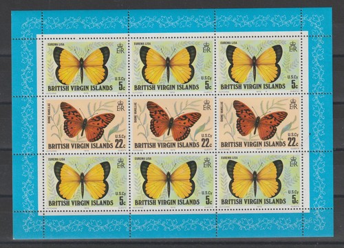 1978 VIRGIN ISLANDS FAUNA SCHMETTERLING 1 BF YV Nr. 9 postfrisch MF125456