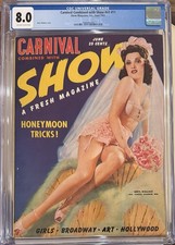 Carnival Combined with Show Vol. 1 #11 CGC 8.0 1941 Pin Up Burlesque RARE 1 of 1