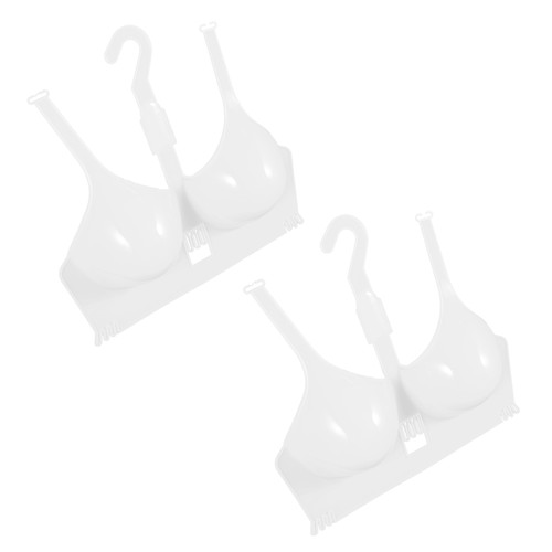 2 Pcs Tan Bralette Underwear Display Stand Fashion Mannequin Women's Clear - Picture 8 of 12