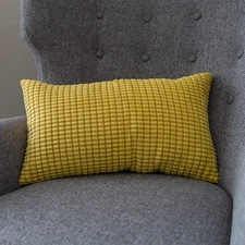 12''x20'' Soft Chenille Dot Throw Pillow | 8 Colors – Plush Textured Design | Co