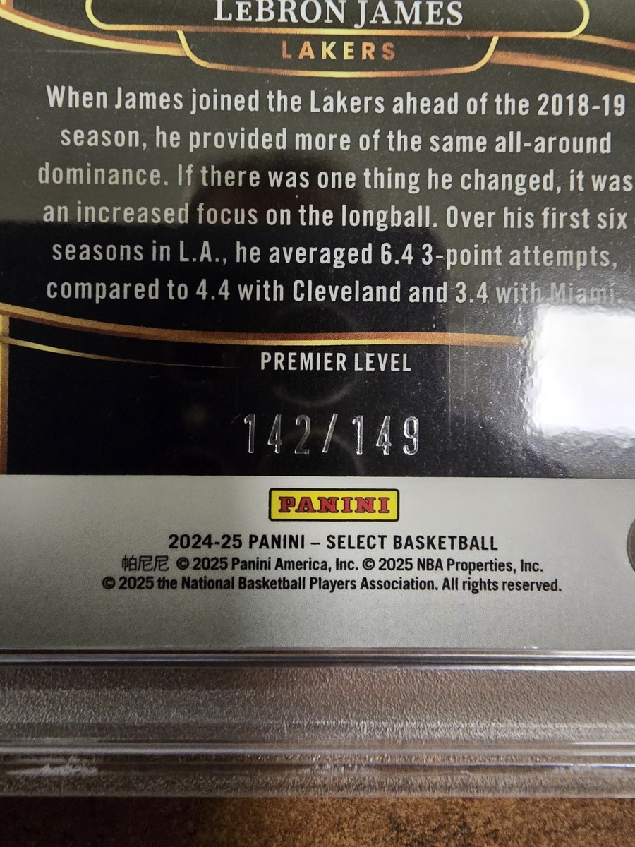 2024-25 Panini Select - Premier Level LeBron James #111 White