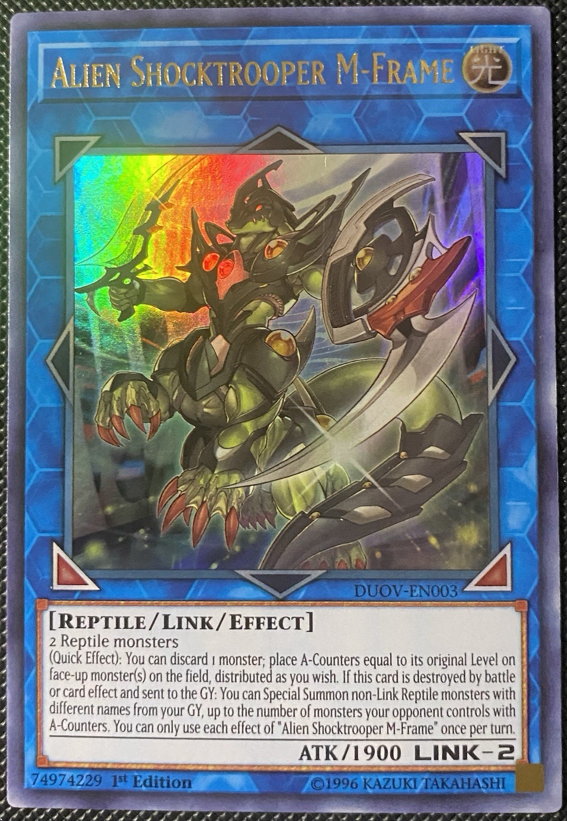 Alien Shocktrooper M-Frame DUOV-EN003 Duel Overload 1st Ed Ultra Rare - Yugioh