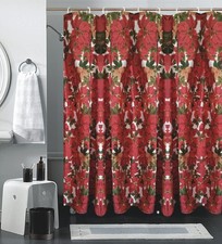 Christmas Printed Design Decorative Shower Curtain