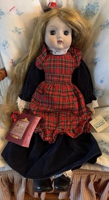 Vintage Schmid Music Box Porcelain Doll 17  Tall Beautiful! Plays Hello Dolly! 1