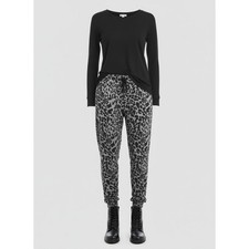 Leopard Joggers - grey/black