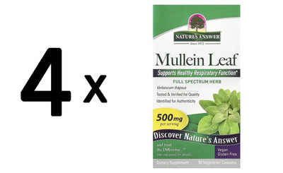 4 x Natures Answer Mullein Leaf, Capsules - 90 vcaps (208,19 EUR/kg)