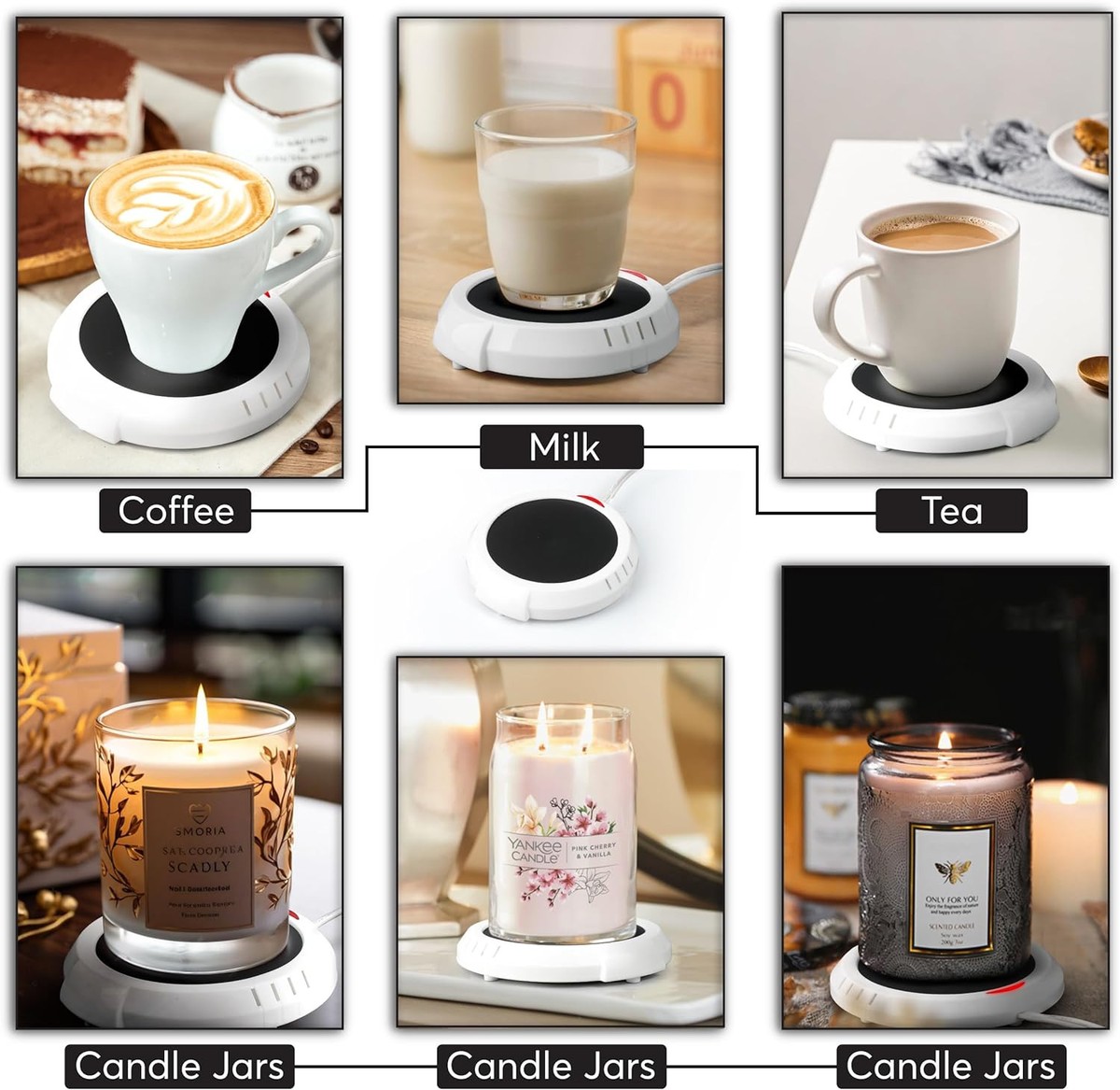 Candle Warmer MAHITOI Large Plate Flameless Scent Diffuser Mug