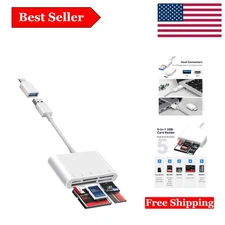 All-in-One 5-in-1 USB & USB-C Memory Card Reader for Fast Data Transfer