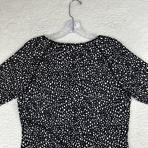 Title Nine Sayonara Cafe Ärmel Kleid schwarz weiß Punkte Damen Medium 8-10 - Bild 11 von 14