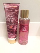 VICTORIA'S SECRET GUAVA FIESTA SHIMMER 8.4 OZ BODY MIST  8 OZ LOTION DUO-NEW